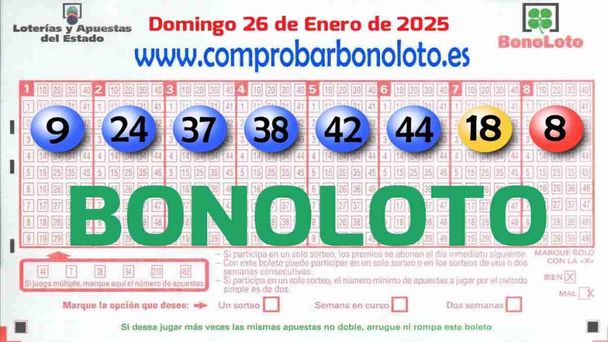 Bonoloto del Domingo 26 de Enero de 2025